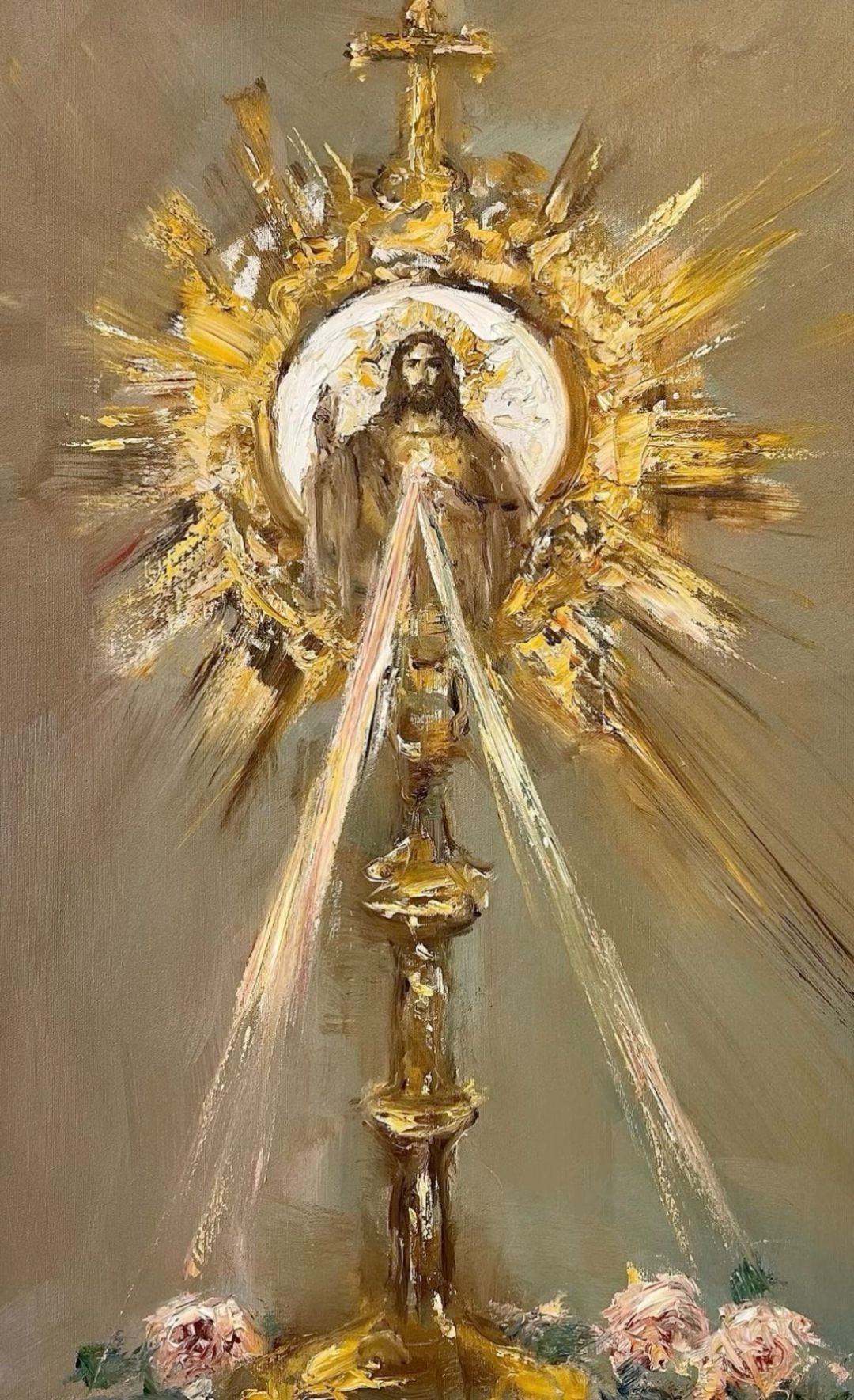 Divine Mercy in Abstract Color: A Contemporary Faith Painting Review visual reference