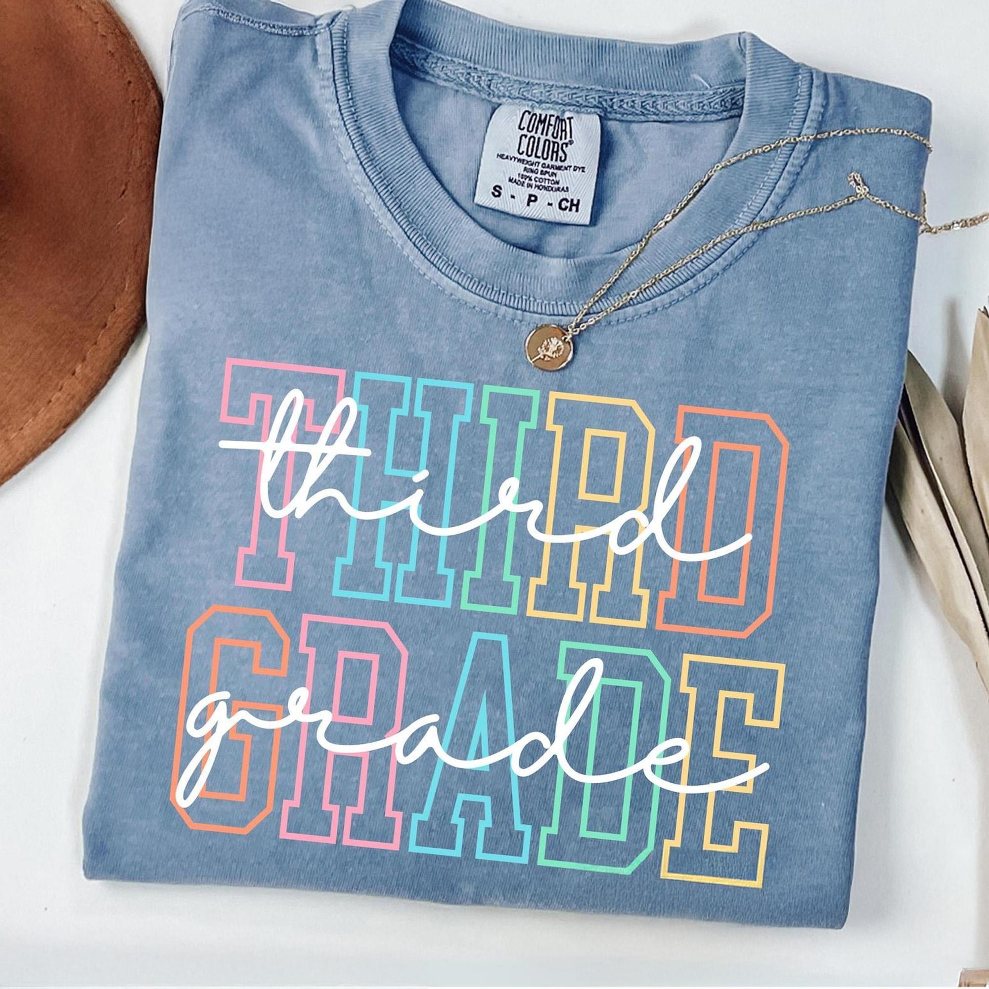 Third Grade Teacher T-Shirt, 3rd Grade Teaching Graphic Tee, Elementary School Teacher Shirt, Back To School Classroom Top