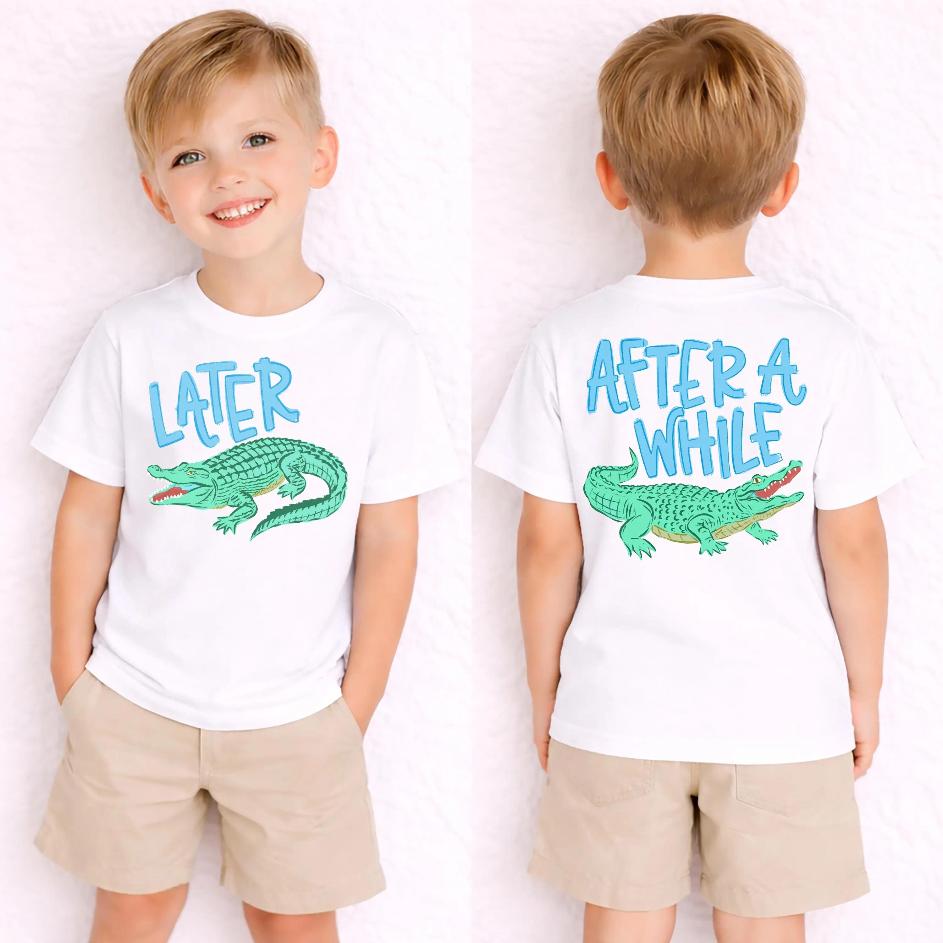 Later Alligator After A While Shirt, Last Day of School Tee, Summer Outfit, Trendy Boys Graphic Shirt, Trending Gator Shirt for Youth