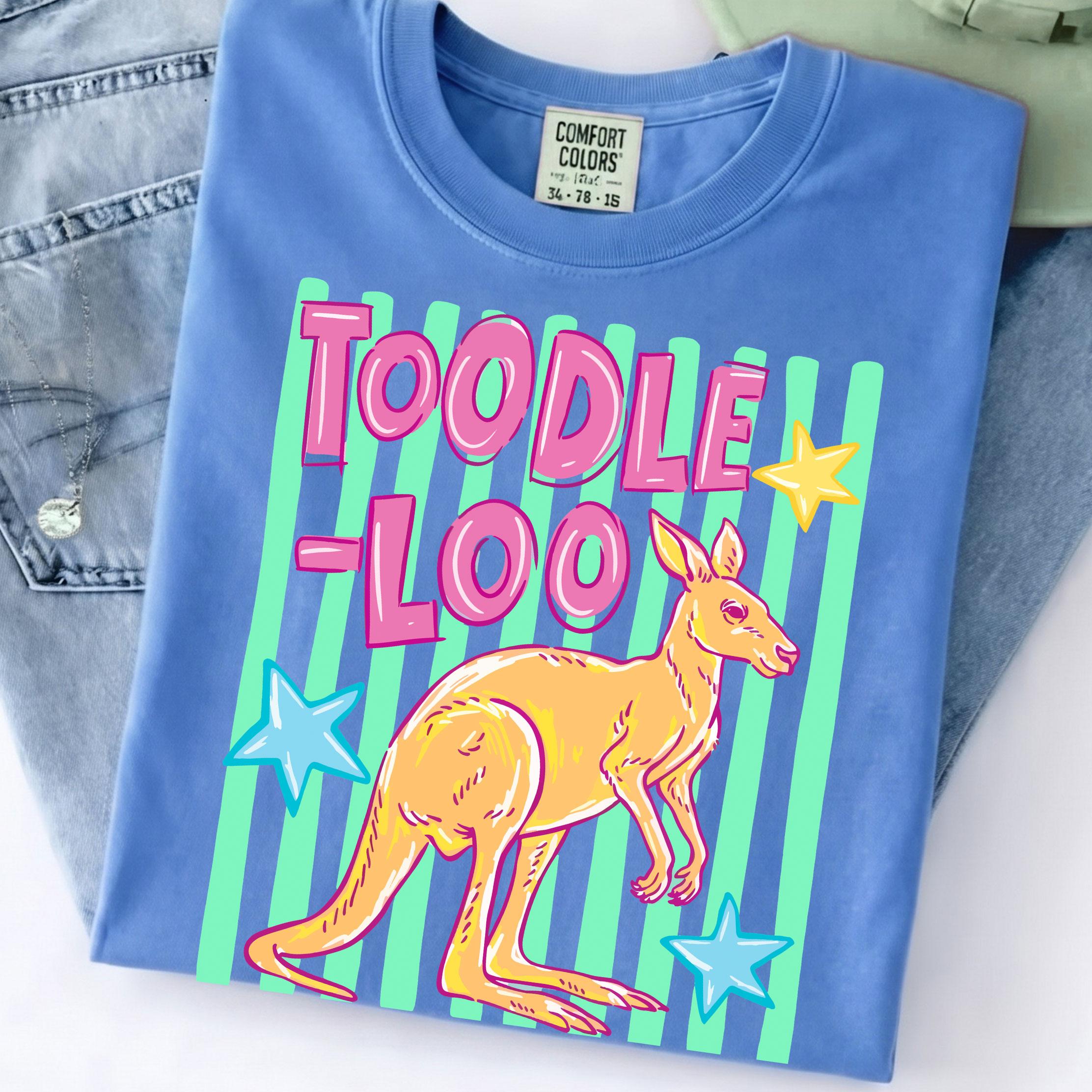 Comfort Colors Toodle Loo Kangaroo Shirt, Striped Kangaroo Tee, Last Day of School T Shirt, End of School Year Graphic Tee, Preppy Farewell Teacher Student Shirt – Squirrel Corner