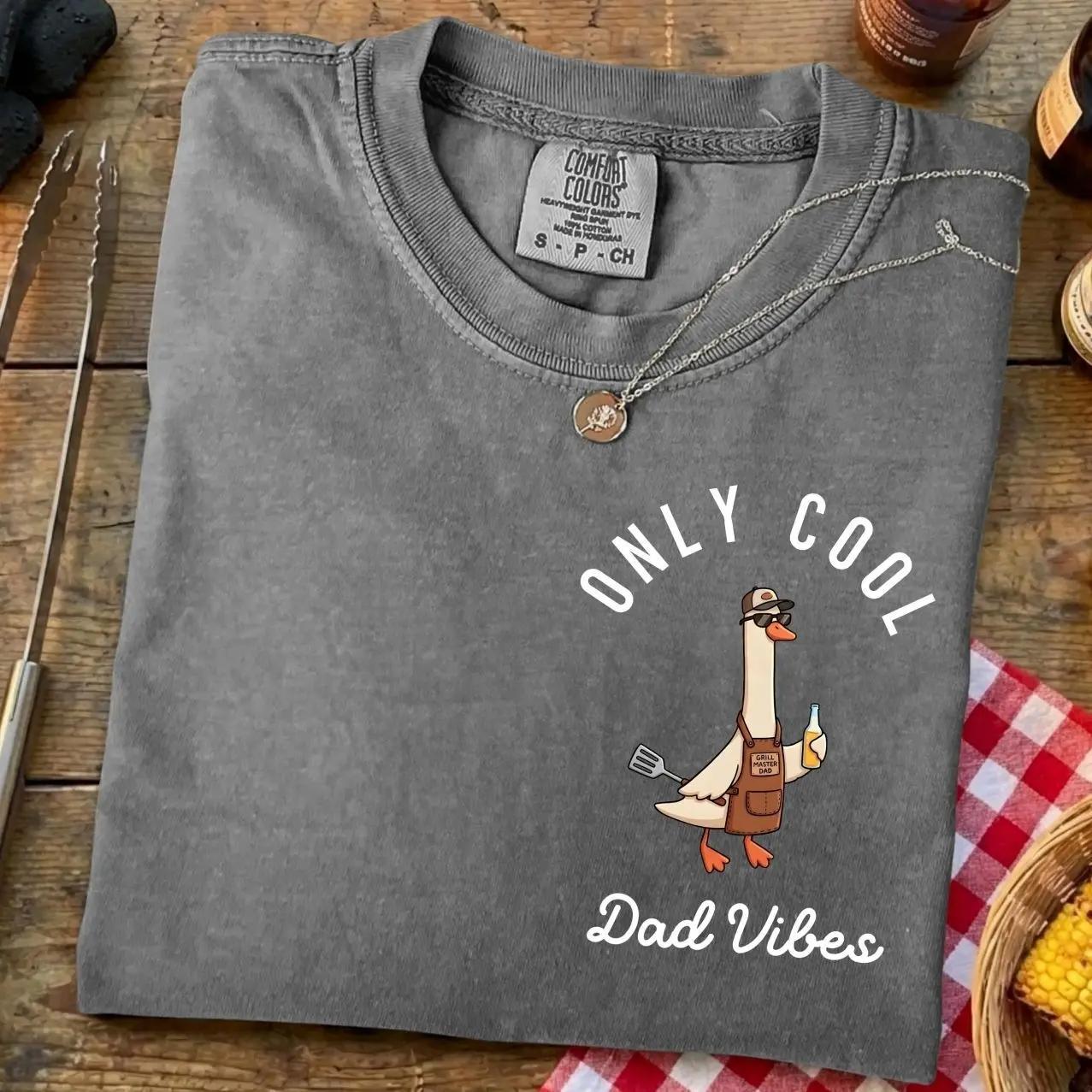 Silly Goose Grill Dad Shirt, Funny BBQ Dad Tee, Cool Vibes Goose Dad T-Shirt, Trending Father’s Day, Men’s Graphic Tees, Casual Outfit, Comfortable Menswear, Perfect Gift For Men, Apr22