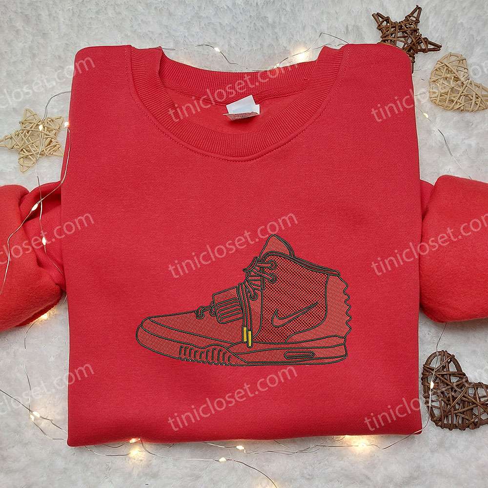 Air Yeezy x Nike Embroidered Sweatshirt, Nike Inspired Embroidered Shirt, Best Gift for Family