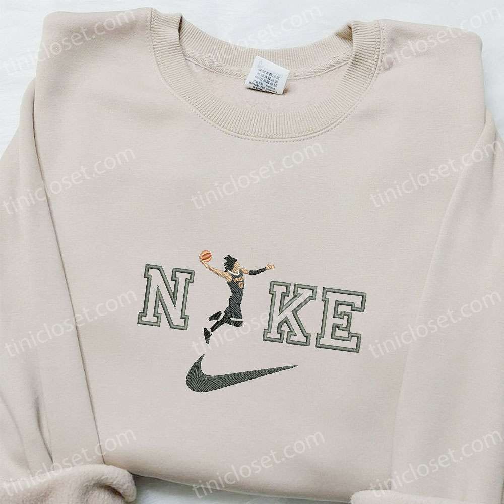 Basketball Player x Nike Embroidered Shirt, Sports Embroidered Shirt, Nike Inspired Embroidered Hoodie