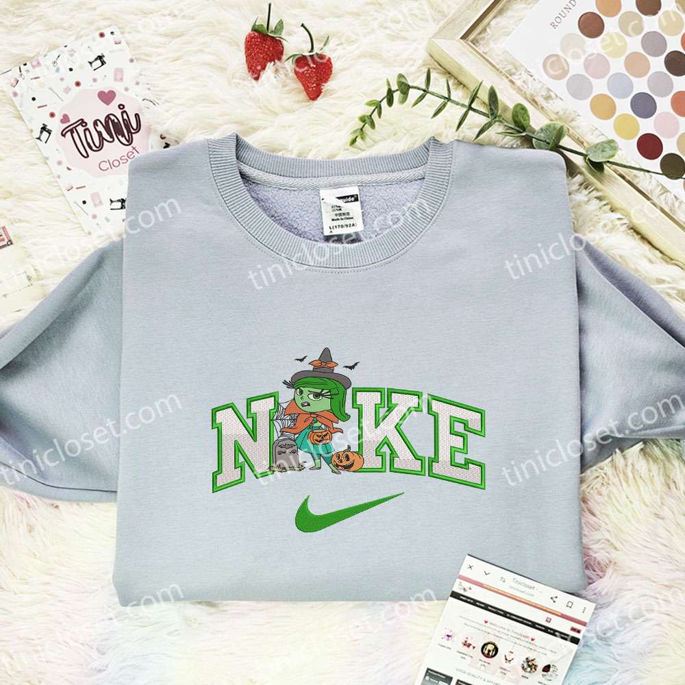 Disgust Halloween Embroidered Shirt, Pixar Inside Out Embroidered Hoodie, Halloween Embroidered T-Shirt