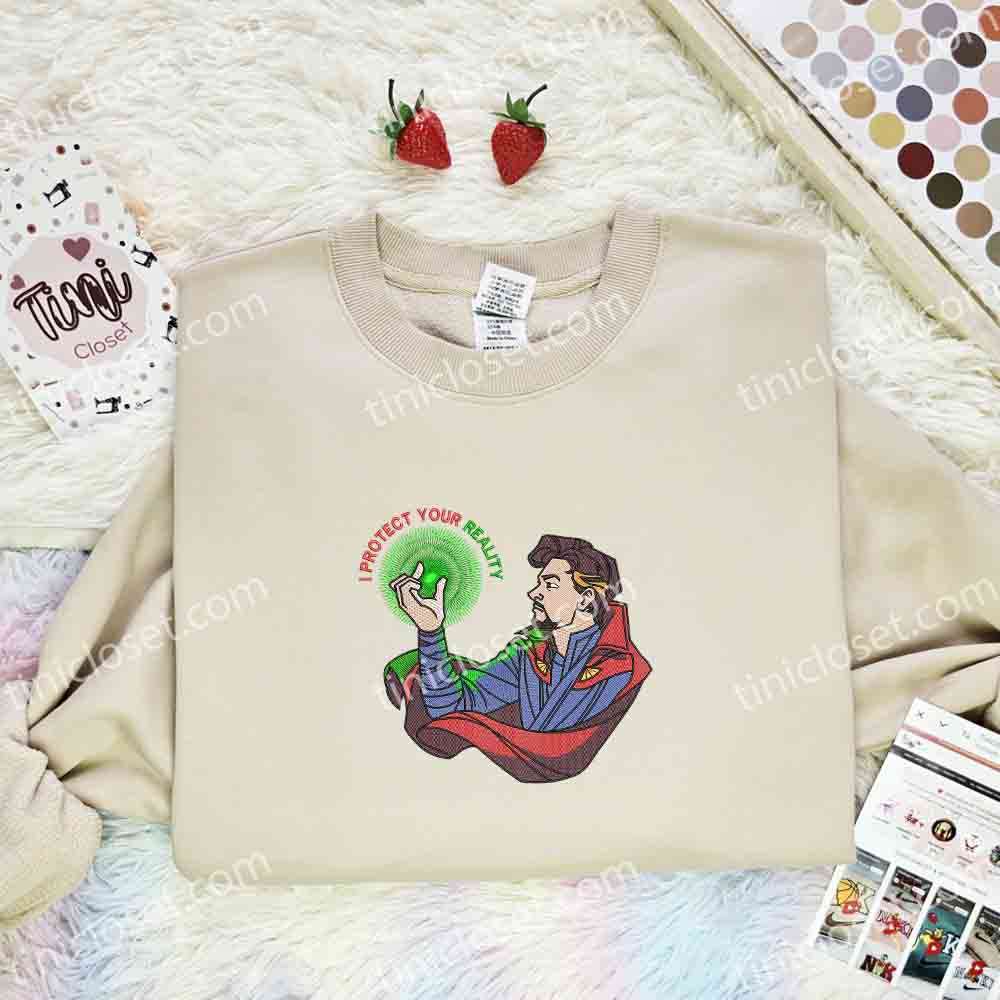 Dr Strange Embroidered Shirt, Superhero Embroidered Hoodie, Marvel Movie Embroidered Sweatshirt