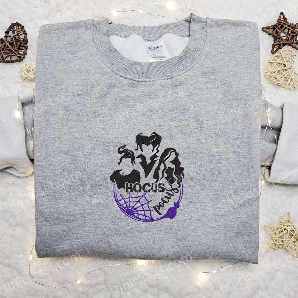 Hocus Pocus Sanderson Sisters Embroidered Sweatshirt, Halloween Embroidered Shirt, Best Halloween Gift Ideas