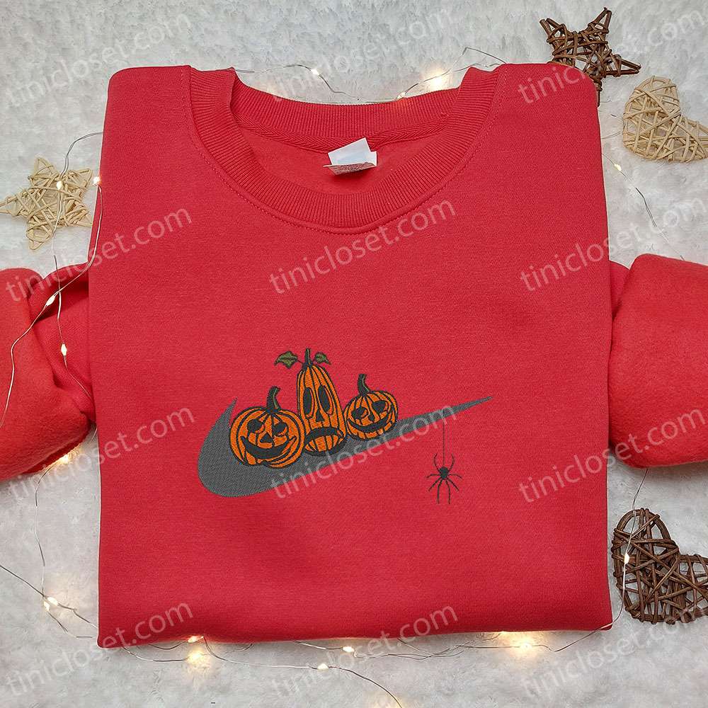 Jack-o??lantern x Nike Embroidered Hoodie, Nike Inspired Embroidered Shirt, Best Hallowee Gift Ideas