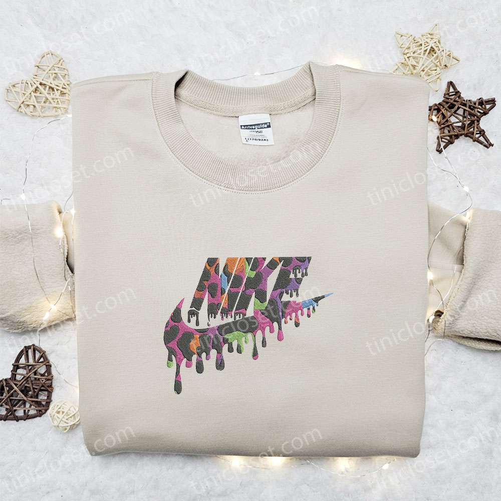 Nike x Vintage Colors Embroidered Sweatshirt, Nike Inspired Embroidered Shirt, Best Gift Ideas For All Occasions