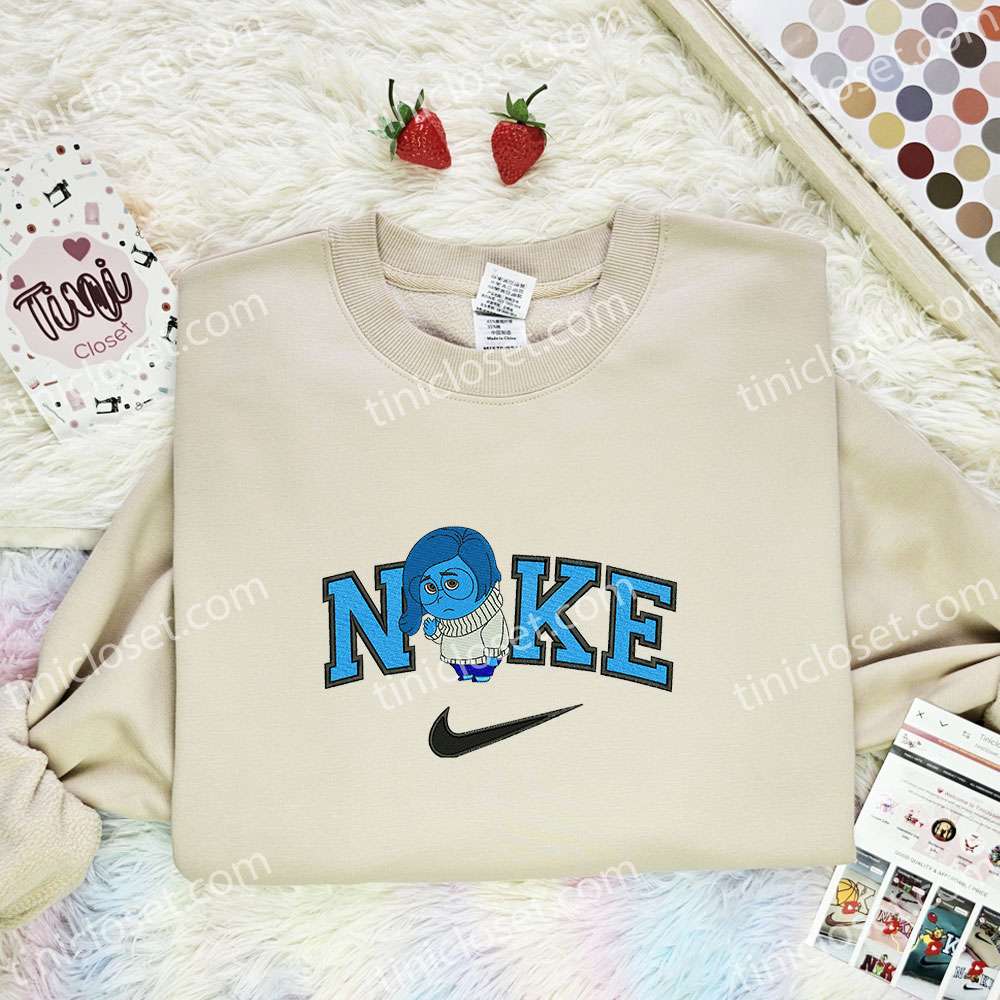 Sadness Inside Out Embroidered Shirt, Disney Characters Embroidered Hoodie