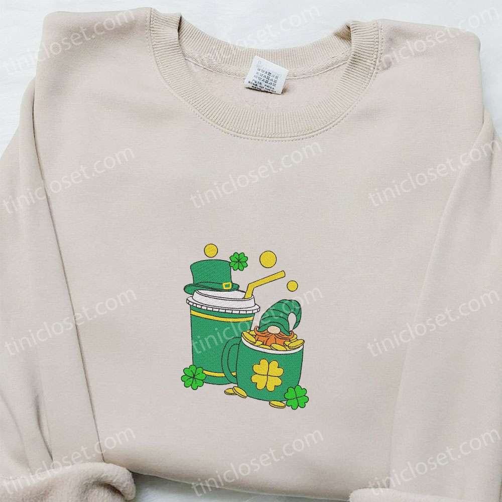 Saint Patrick?? Coffee Drinks Embroidered Shirt, Saint Patrick?? Day Embroidered Hoodie, Best Holiday Gift Ideas
