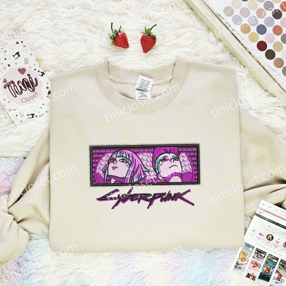 Sasha Yakovleva And David Martinez Cyberpunk Anime Embroidered Shirt