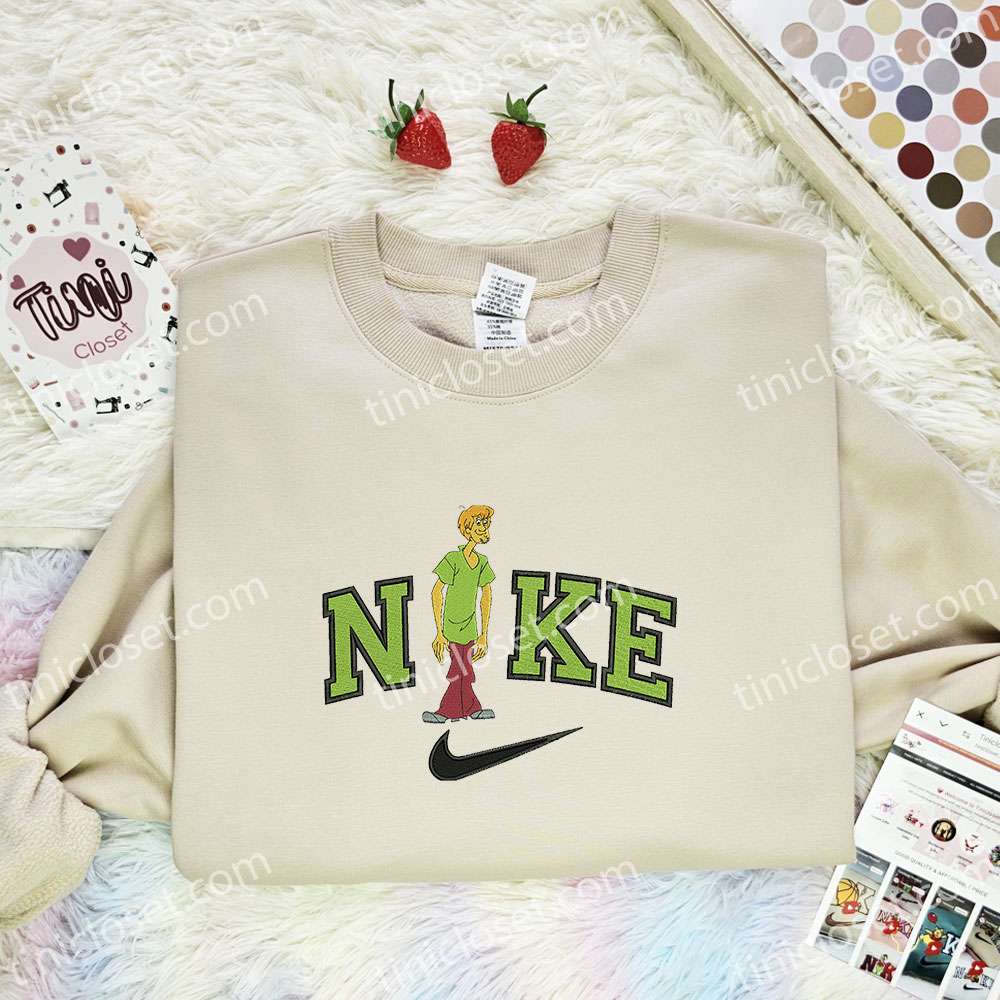 Shaggy Rogers Embroidered Shirt, Scooby Doo Cartoon Embroidered Hoodie