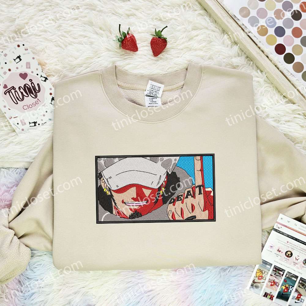 Trafalgar Law One Piece Anime Embroidered Shirt