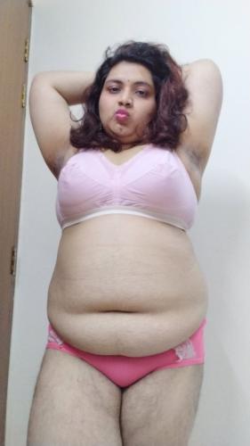 Horny Chubby Babe Pressing Boobs Showing Asshole