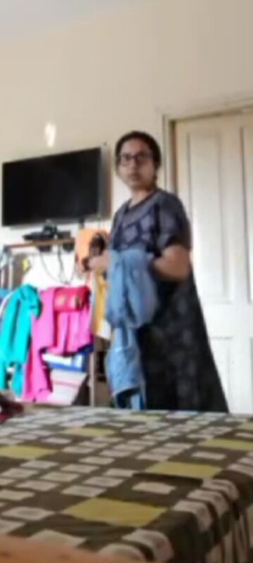 Mom was almost able to find the phone while changing