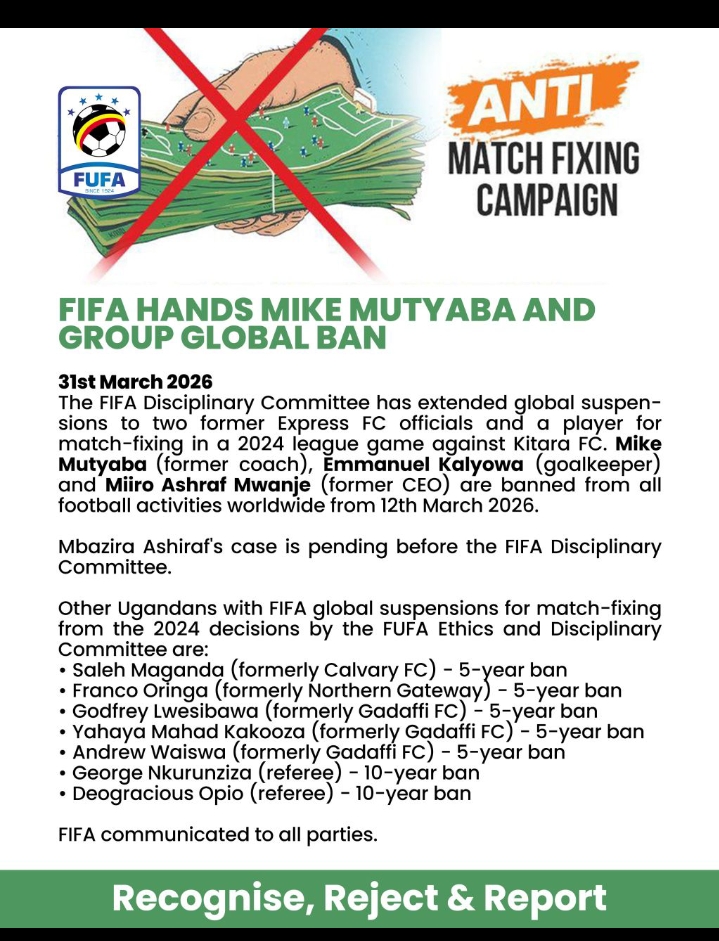 Mike Mutyaba FIFA Ban: Full Story Behind Uganda Match-Fixing Scandal