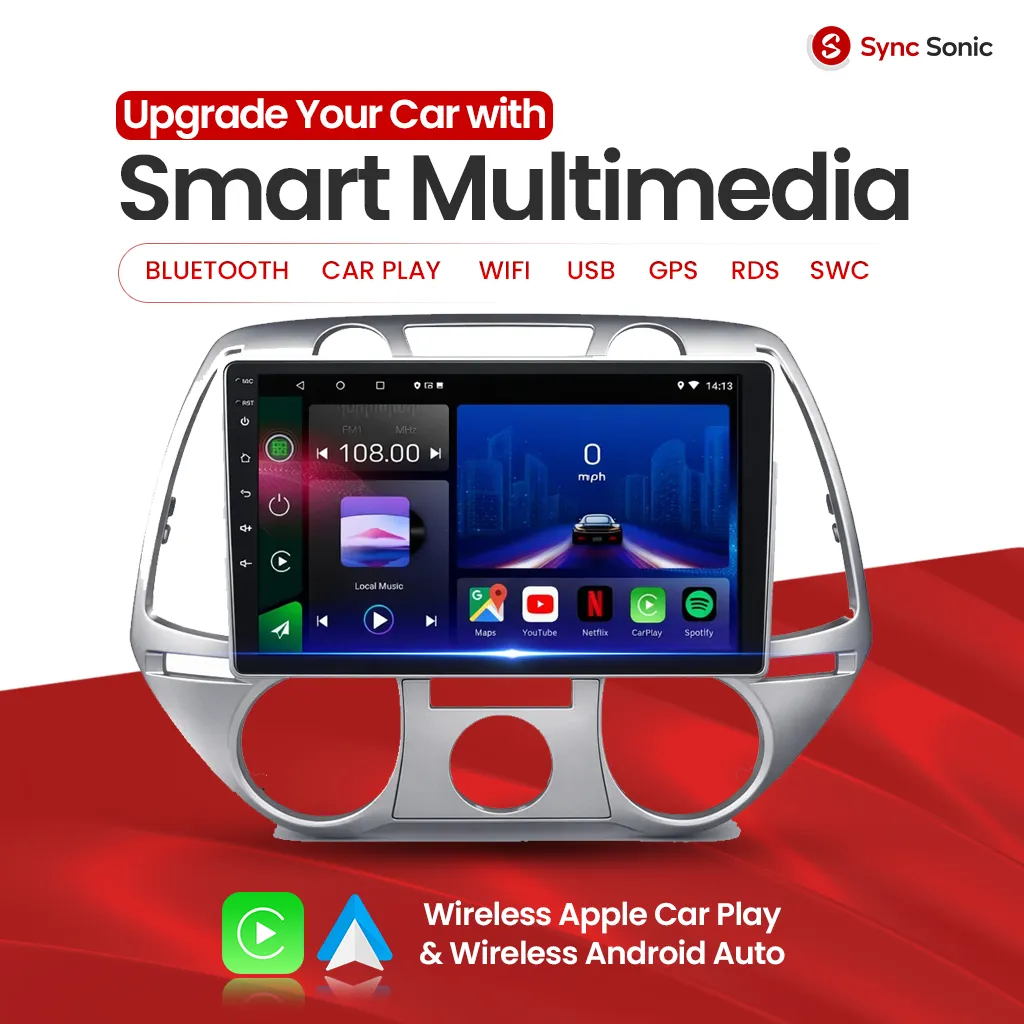 SyncSonic Premium Hyundai i20 (2008-2014) Android 15 Car Stereo Head Unit secondary view