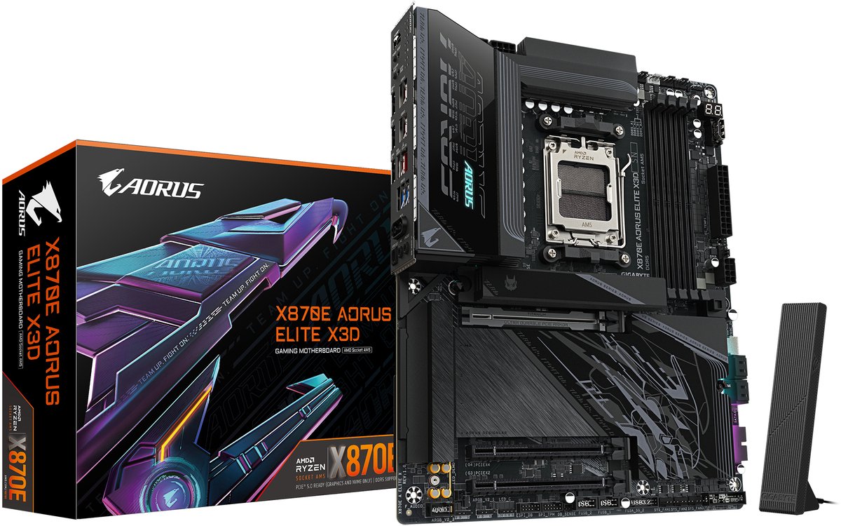GIGABYTE X870E AORUS ELITE X3D moederbord