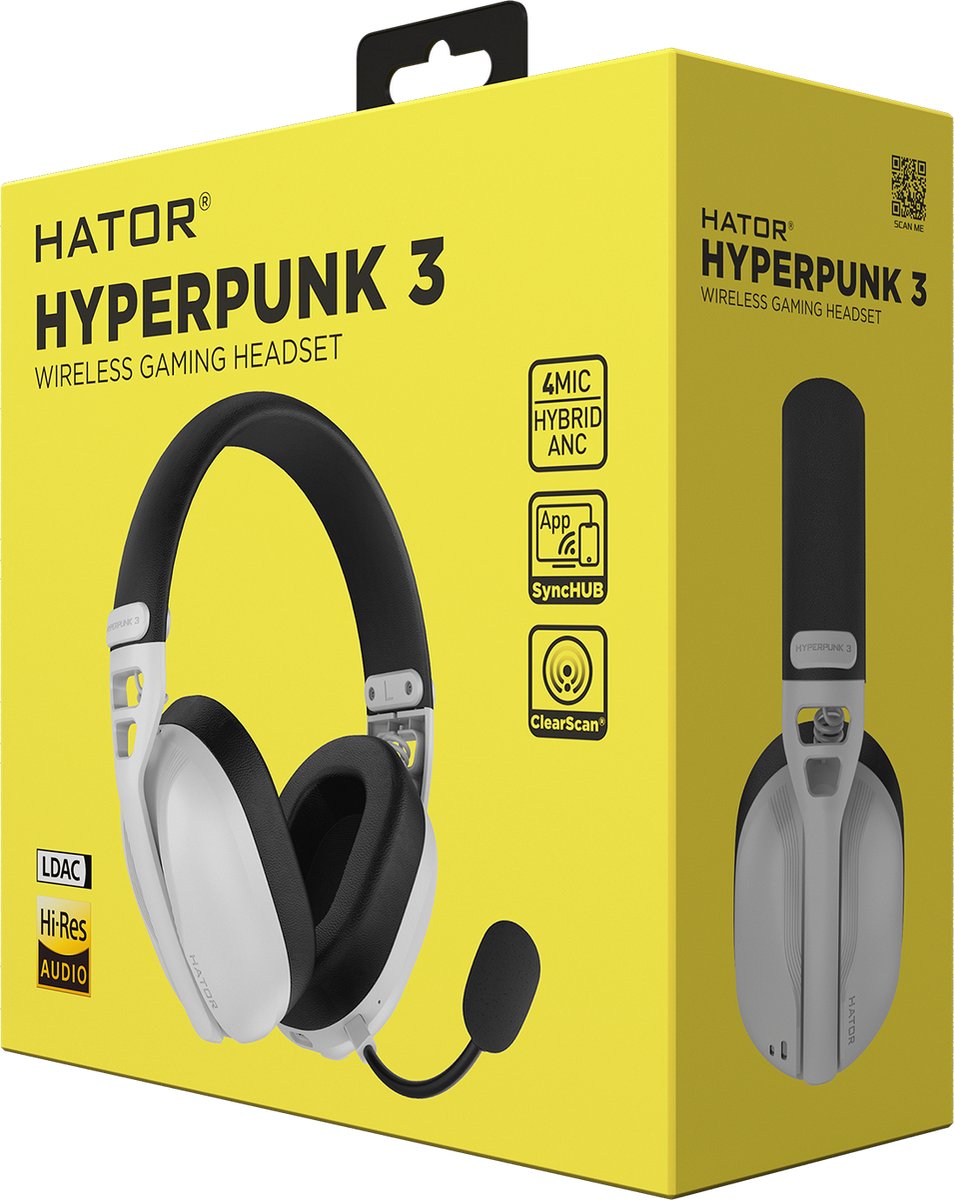 HATOR Hyperpunk 3 Wireless RF/BT Noise Cancelling Gaming Headset Wit
