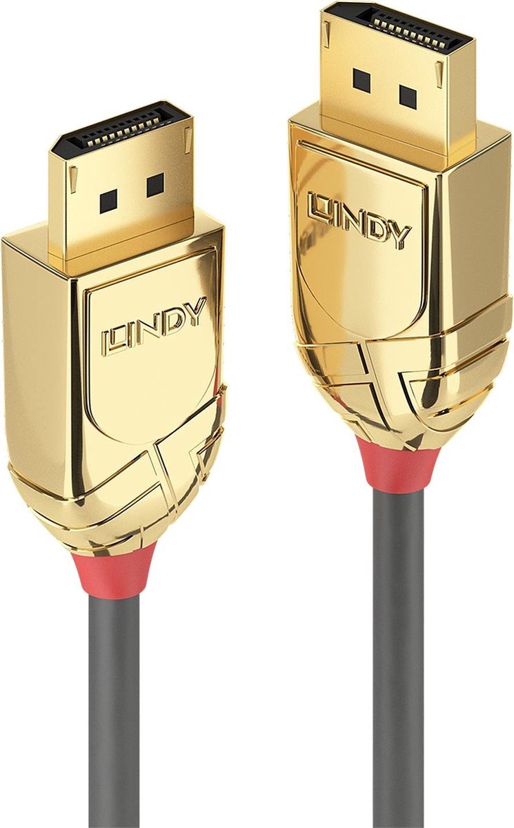 LINDY 36296 DisplayPort-kabel DisplayPort Aansluitkabel DisplayPort-stekker, DisplayPort-stekker 10.00 m Grijs