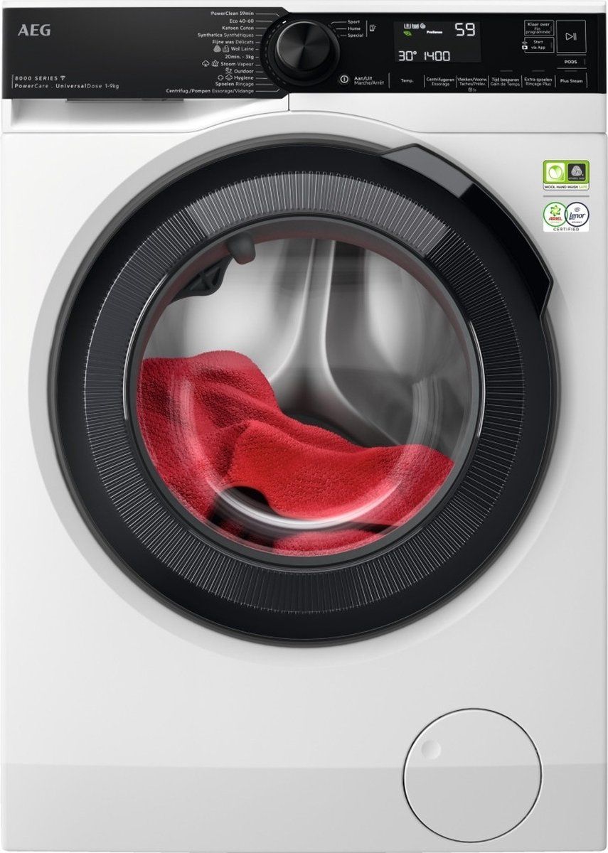 AEG 8000 serie PowerCare UniversalDose Wasmachine 9kg LR86CUC94