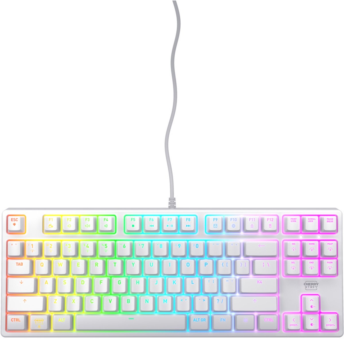 Cherry XTRFY K4V2 RGB TKL MX2A Red Wit Mechanisch
