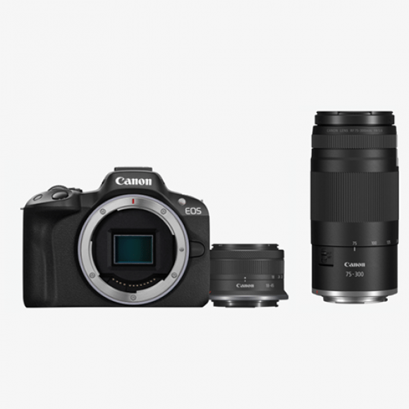 Canon EOS R50 Zwart + RF-S 18-45mm IS STM + RF 75-300mm F4-5.6