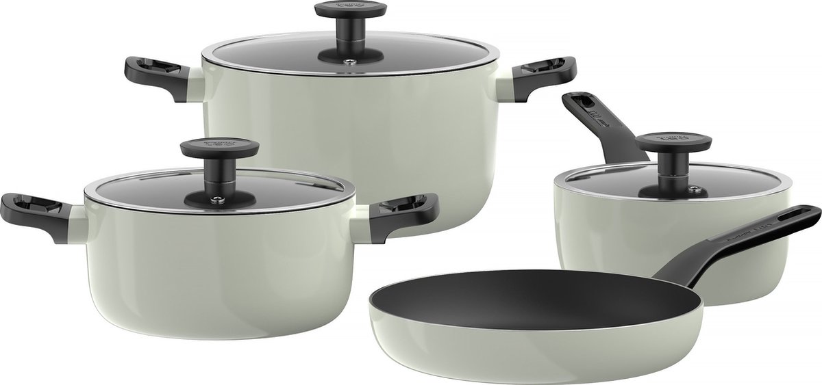BergHOFF Leo kookpannenset glints sage- 7 delig