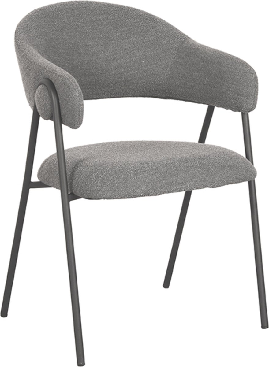 Label51 Eetkamerstoel lowen 58x60x84 cm - boucle set van 2
