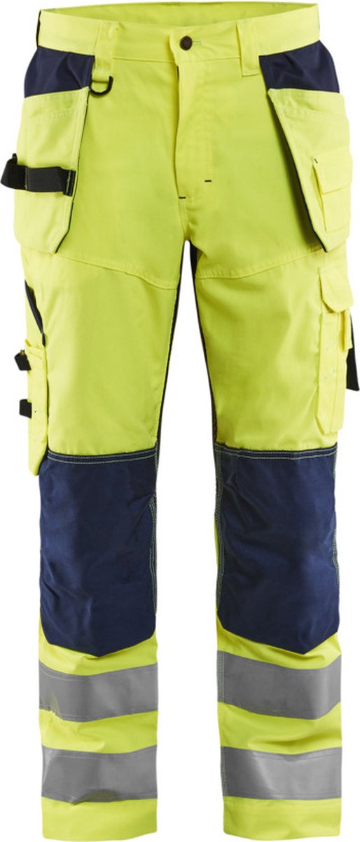 Blåkläder Werkbroek High-Vis met ventilatie 15651811 | High Vis Geel/Marineblauw | Maat 54 - 7330509457092