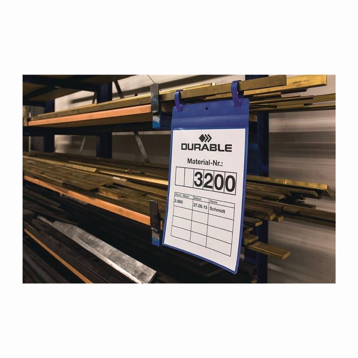 Durable Documentenzak | B297xH210 mm DIN A4 dwars | met 2 verbindingsstuk | donkerblauw | pak a 50 stuks - 175107 175107