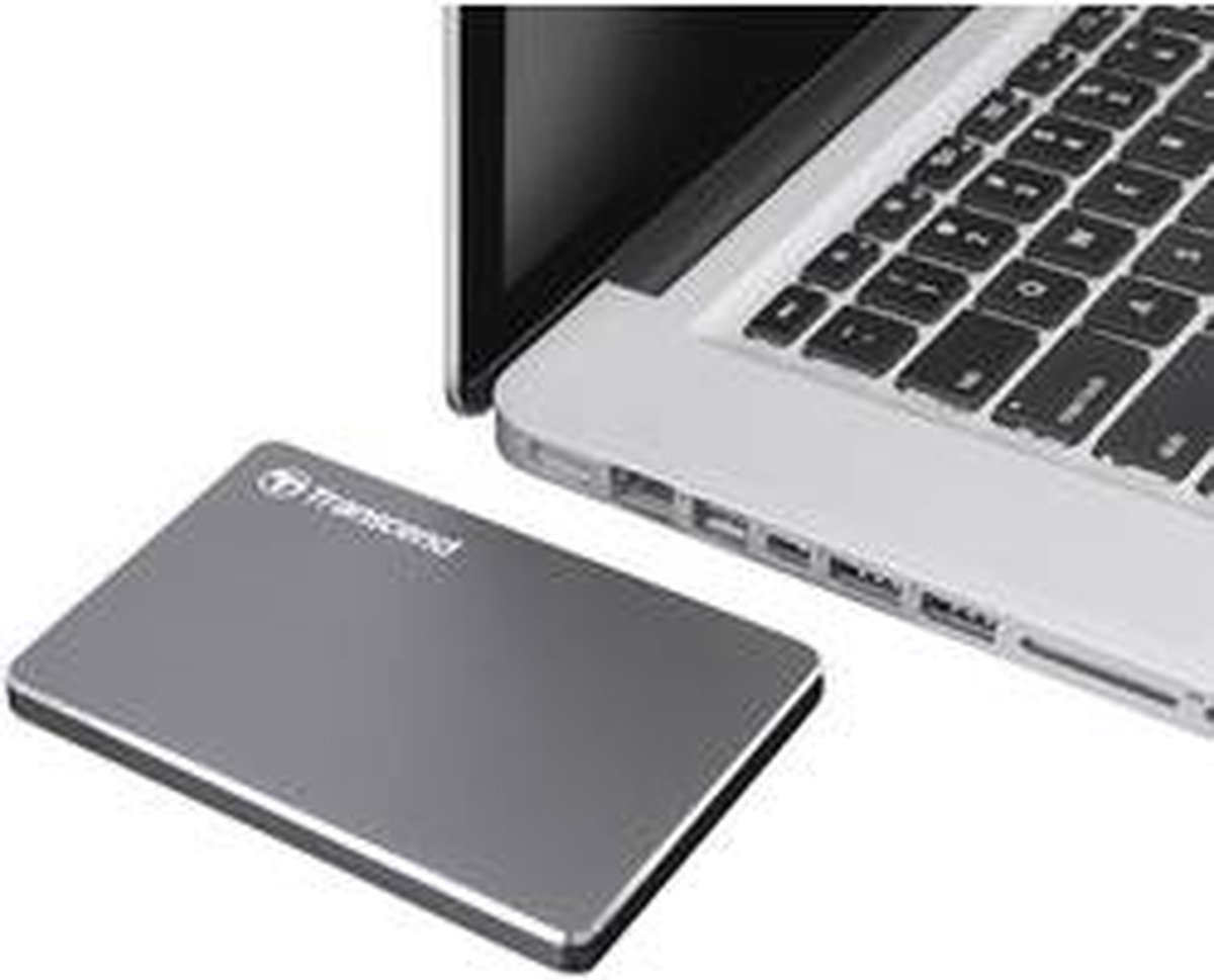 Transcend StoreJet® 25C3N 2 TB Externe harde schijf (2,5 inch) USB-A 3.2 Gen 1 Grijs metallic TS2TSJ25C3N