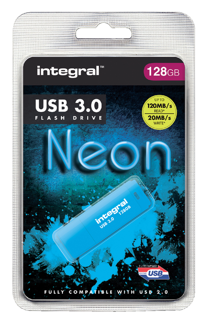 Integral 128GB Neon Geel USB3.0 Stick