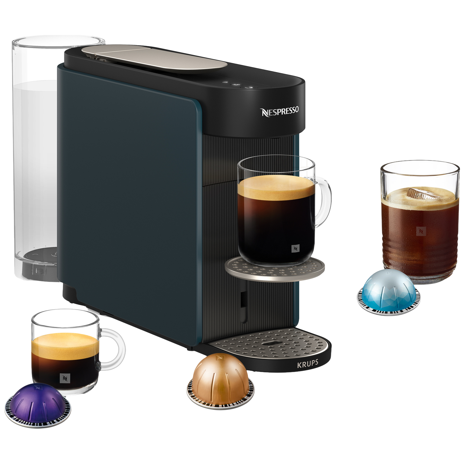 Krups Nespresso Xn9404 Vertuo Up - Nespresso-machine Met Pad- Of Capsulesysteem Blauw