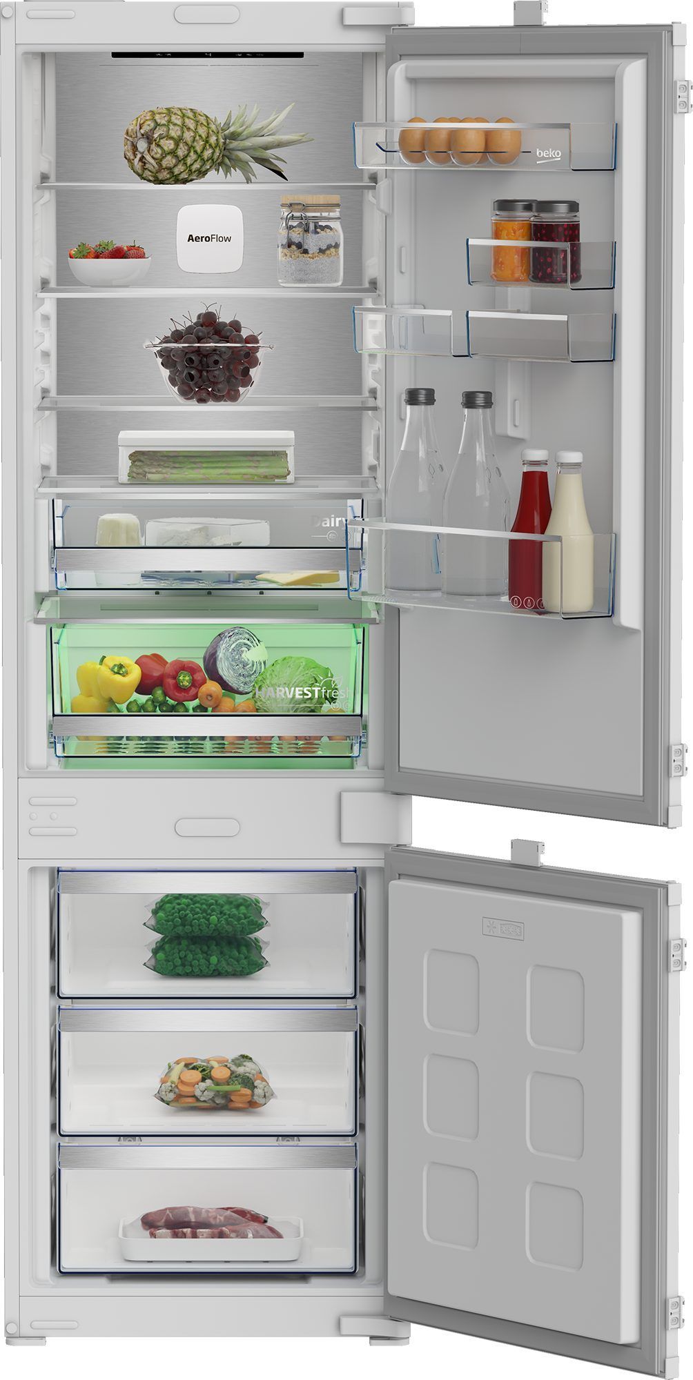 Beko B7BCNA295HS2 - Inbouwkoelkast met vriesvak - No-Frost - 270 liter