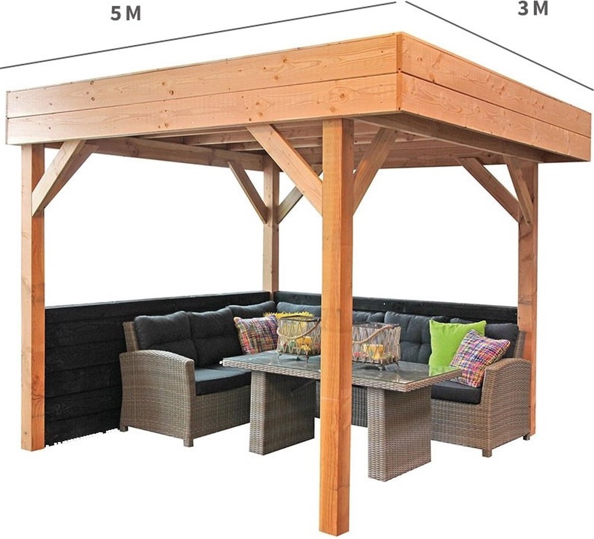 Veranda Overkapping Buitenkans 53, 500 cm x 300 cm Buitengewoon Boet - Buitengewoon de boet