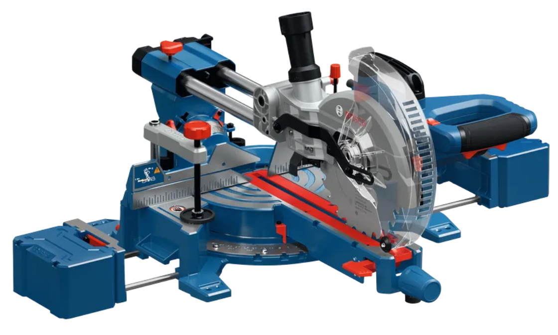 Bosch Blauw GCM305-216S Afkortzaag - Kap- en verstekzaag - 216mm (Zaagblad, klem, stofzak, liniaal) - 0601B61000