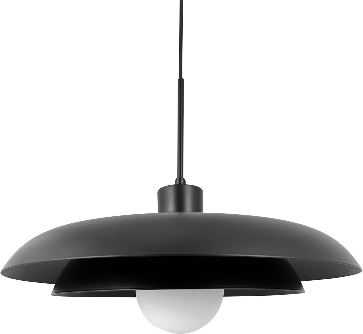 Ava Hanglamp Black Dyberg Larsen - Woonkamer - Designer - Metaal - 1 lamp