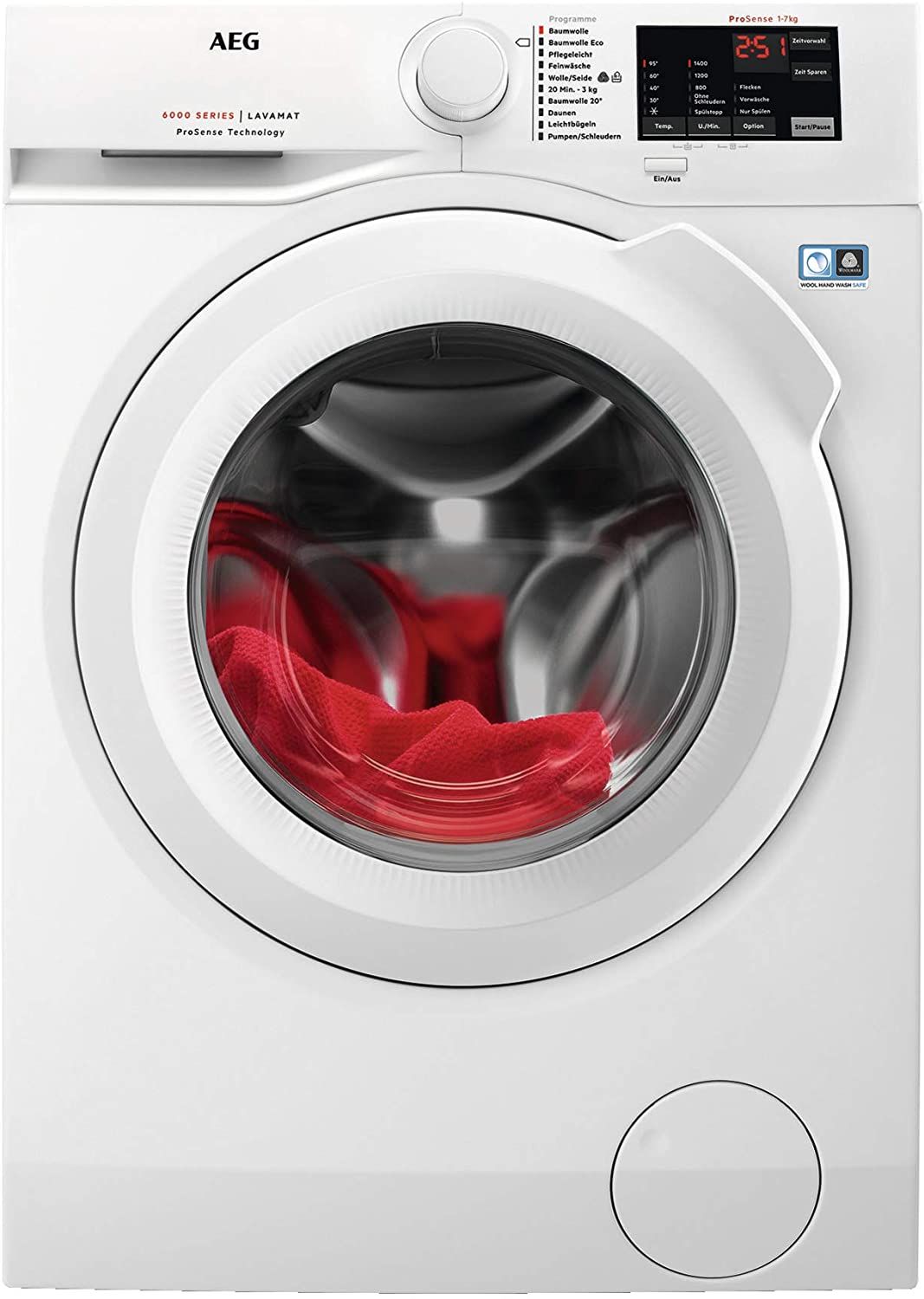 AEG L6FB50470 - Wasmachine 7kg 1400t - ProSense technologie - Wit