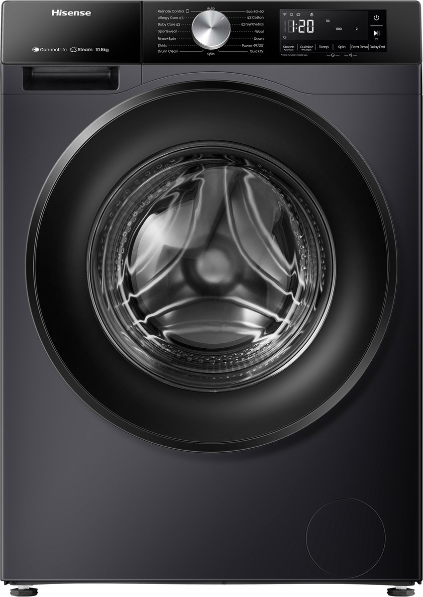 Hisense Wf3s1043bb3 - Wasmachine - 10 Kg - 1400 Tpm - Energieklasse A - Zwart . Nieuw (outlet)