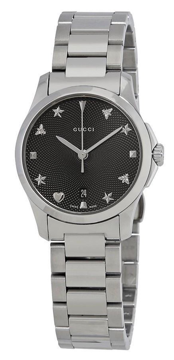 Gucci YA126573 G-Timeless zwarte wijzerplaat Unisex horloge