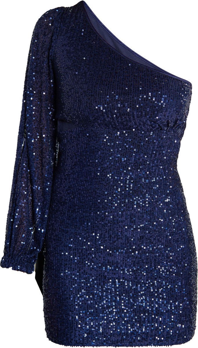 Faina Mini-jurk met één schouder Dames marine