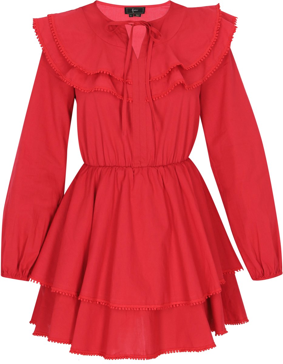 Faina Jurk Dames rood