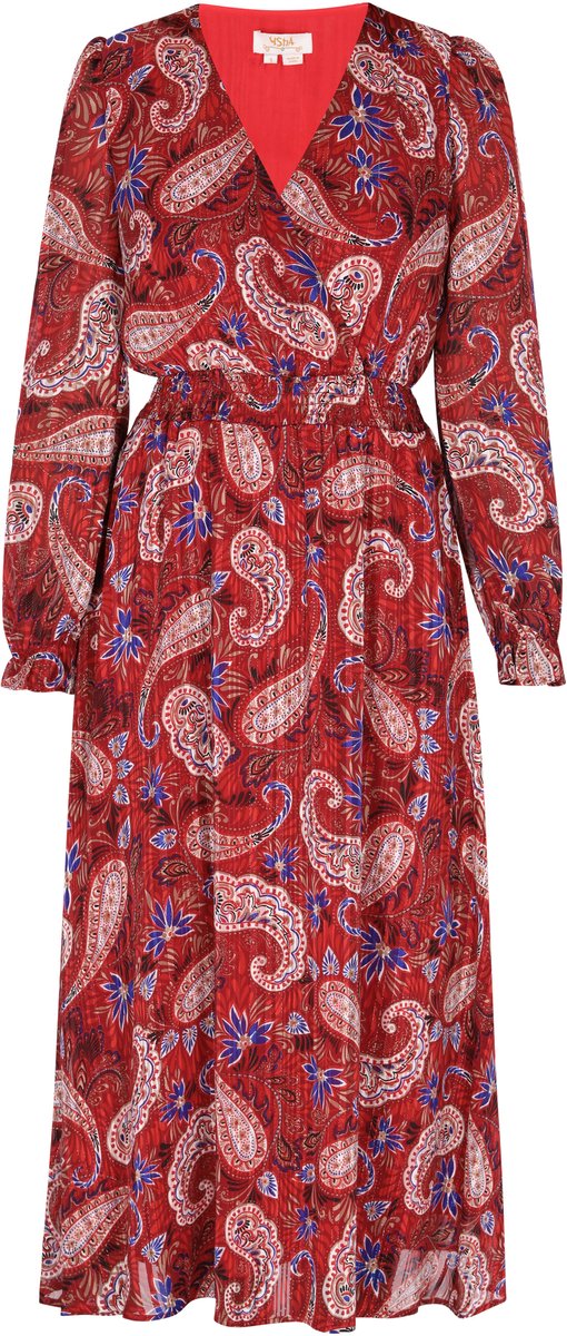 usha Jurk Dames Rood Veelkleurig