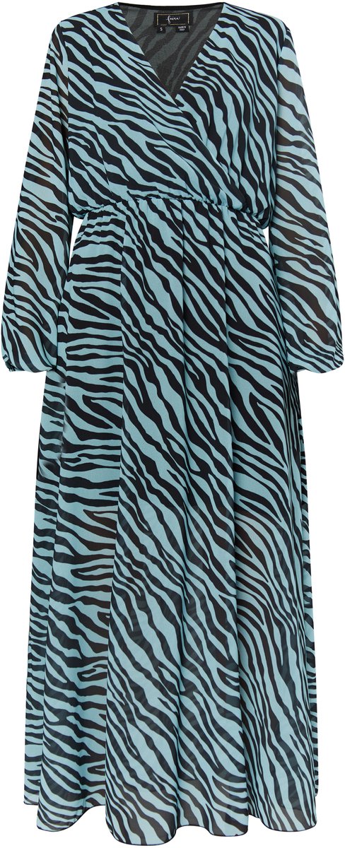Faina Jurkje met zebraprint Dames Lichtblauw zwart