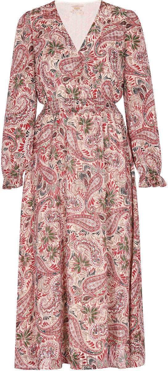 usha Jurk Dames Wol Wit Veelkleurig