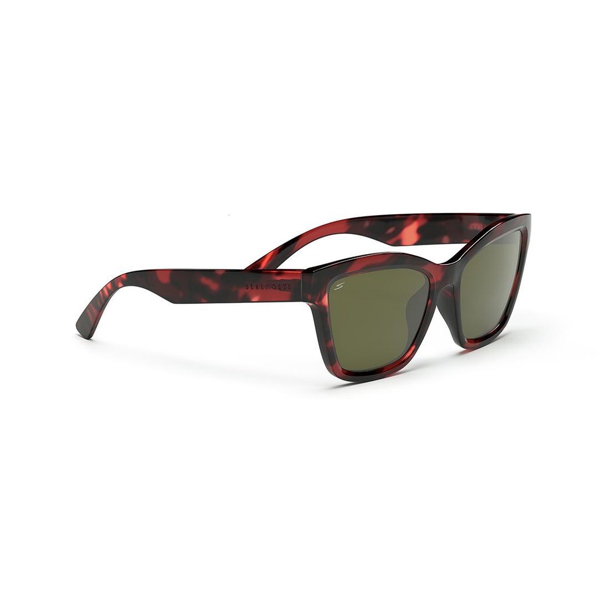 Serengeti vierkante dames glanzende rode tortoise Saturnus gepolariseerd 555 nm rolla