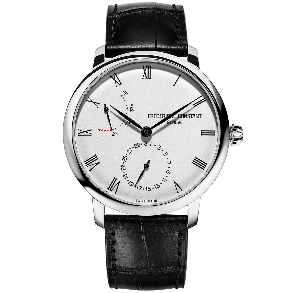 Frédérique Constant Slimline Heren Horloge Zwart FC-723WR3S6
