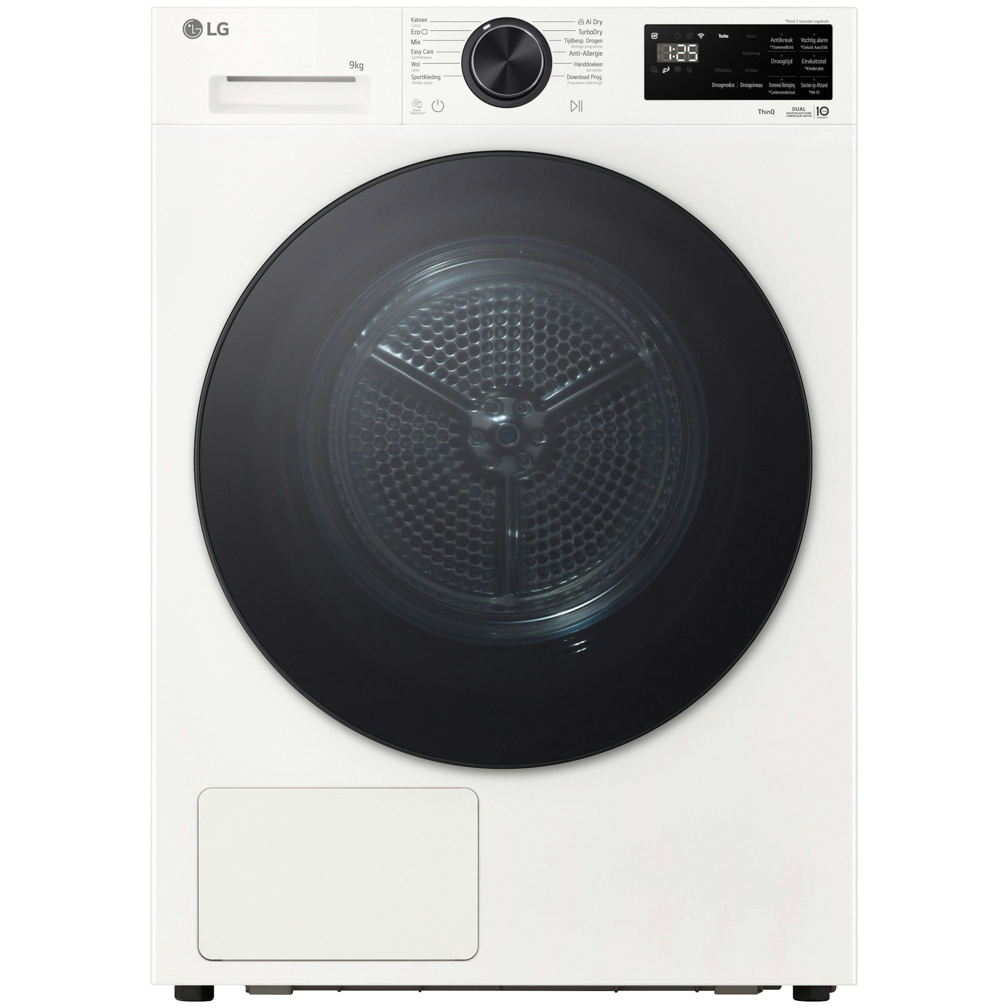 LG RHX5009TWB - Warmtepompdroger - 9 kg - Energieklasse B - Geluidsniveau 62 dB