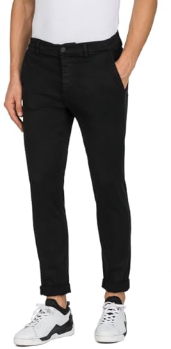 Replay Heren chino Zeumar Slim-Fit Hyperflex X-Lite met stretch, Black 040-1, 40W / 34L